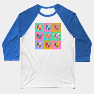 Colorful French Bulldog Baseball T-Shirt